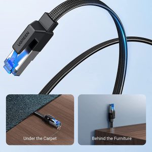 UGREEN (NW153) 80429 CAT 8 with Braid Ethernet Cable (1M)