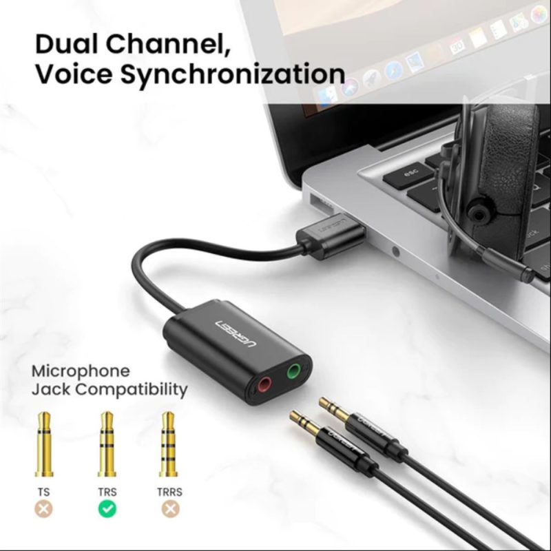 581b7e9899f8eaea2bdb80260fd1d108.jpeg Ugreen (US205) 30724 USB to 3.5mm External Audio Stereo Sound Adapter