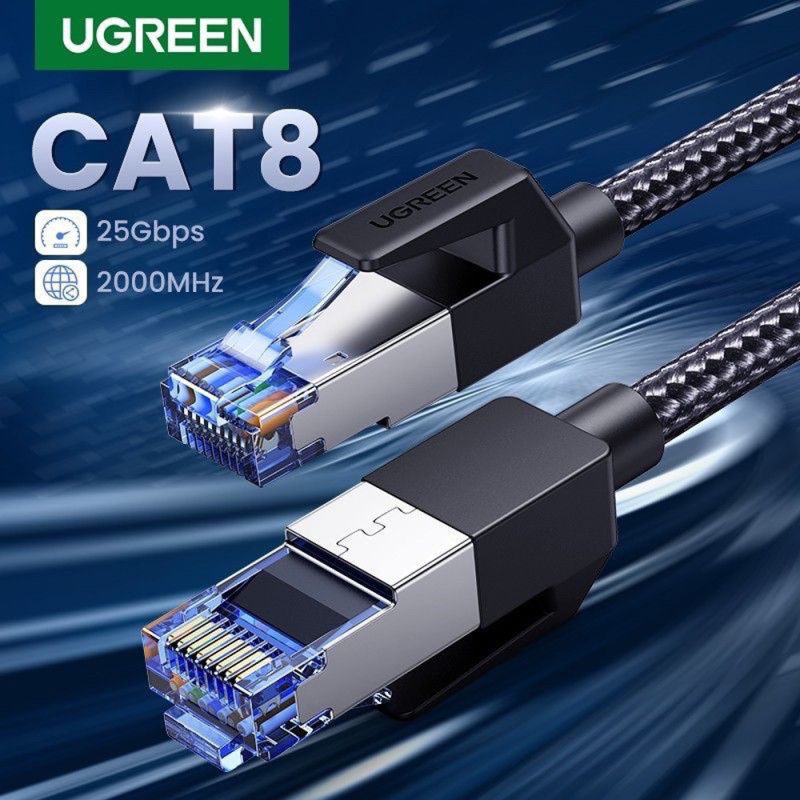 UGREEN (NW153) 80429 CAT 8 with Braid Ethernet Cable (1M)