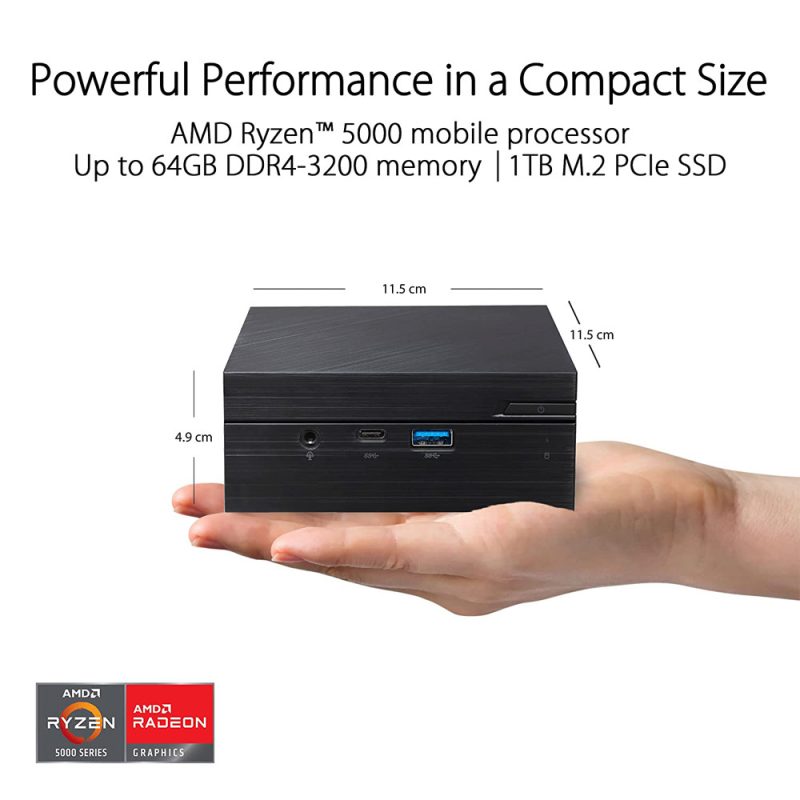 Asus Mini PC PN51-E1-B7199ZD R7/8GB/256GB/W10H (USB KEYBOARD MOUSE INCLUDED) 3 Year Asus Malaysia Onsite Warranty