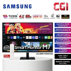 Samsung 32" M7 LS32BM700UEXXS UHD VA HDR10 60Hz 4ms Type-C Smart Monitor