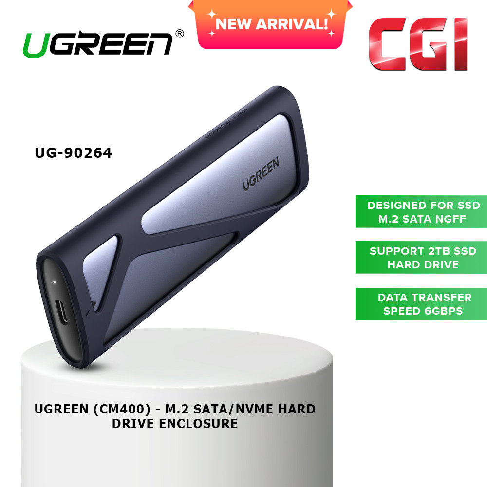 UGREEN (CM400) 90264 M.2 NVMe Sata Hard Drive Enclosure