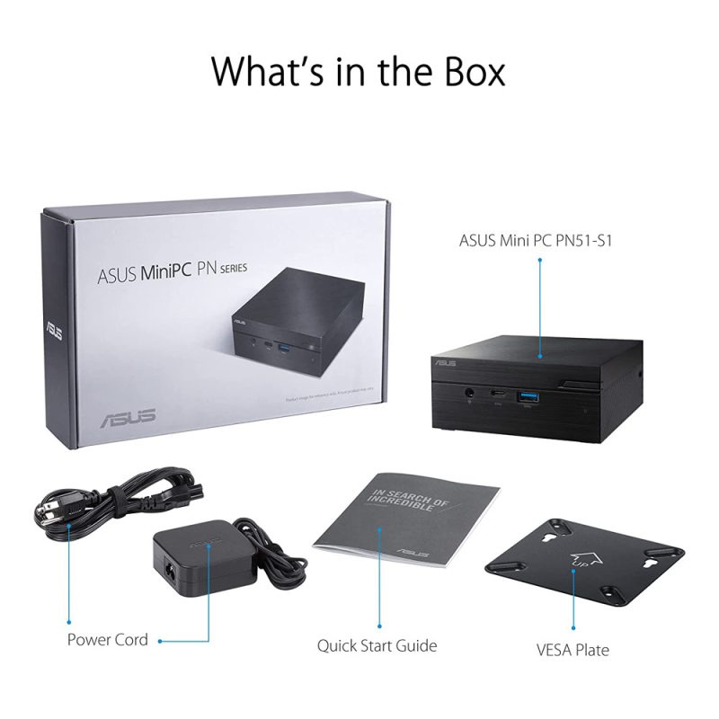 Asus Mini PC PN51-E1-B7199ZD R7/8GB/256GB/W10H (USB KEYBOARD MOUSE INCLUDED) 3 Year Asus Malaysia Onsite Warranty