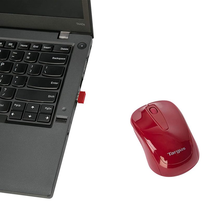 Targus W600 Wireless Optical Mouse - Red (AMW60002)