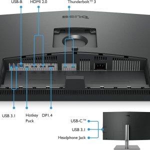 BenQ 31.5" PD3220U IPS 4K UHD 60Hz 5ms HDR10 Daisy Chain Thunderbolt 3 USB Hub AQColor Eye Care Ergonomic DesignVue Monitors