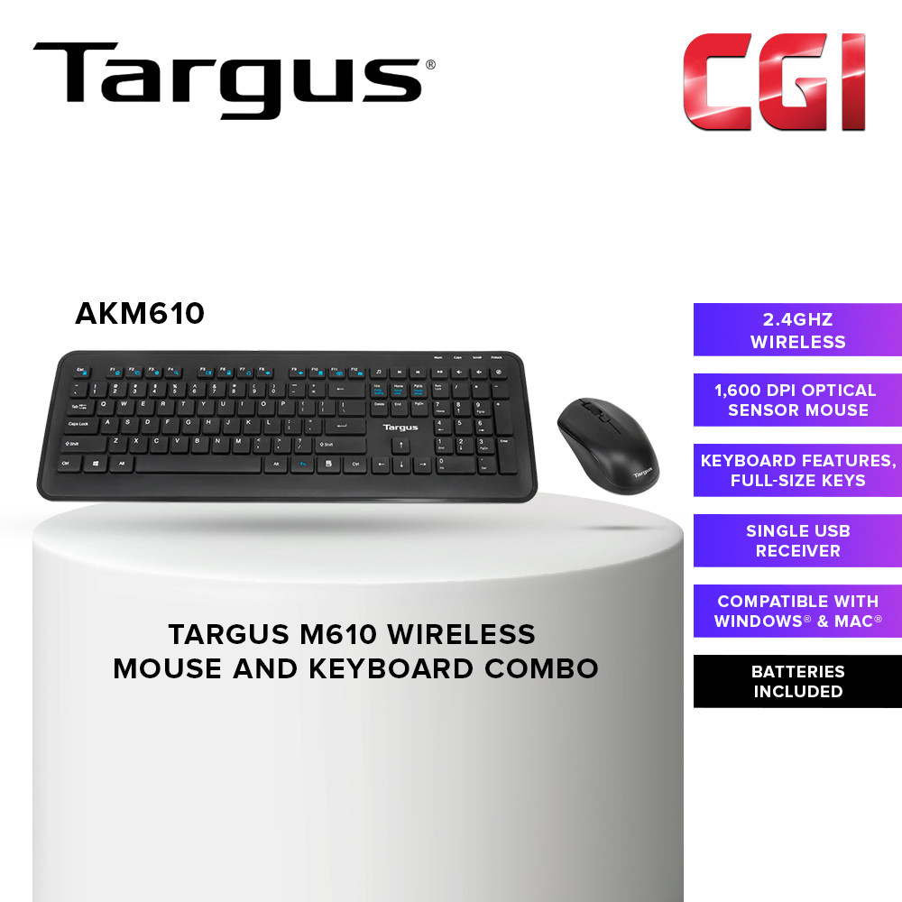 Targus M610 Wireless Mouse and Keyboard Combo - AKM610AP