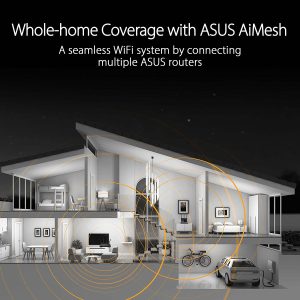 Asus TUF Gaming AX4200 4200Mbps Dual Band WiFi 6 Multi-Gigabit VPN Fusion AiProtection Pro Aimesh Gaming Router