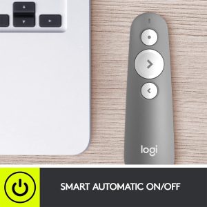 Logitech R500s Laser Presentation Remote with Red Laser Pointer - 910-006522 (Mid Grey)