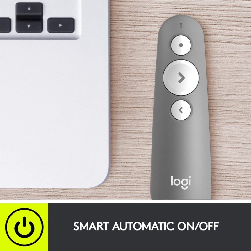 Logitech R500s Laser Presentation Remote with Red Laser Pointer - 910-006522 (Mid Grey)