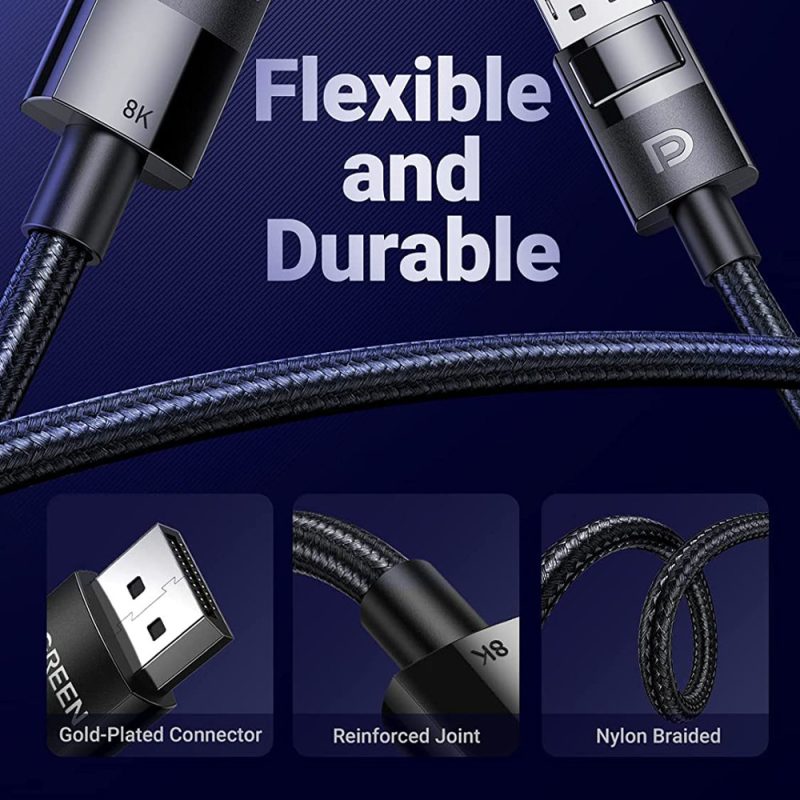 UGREEN (DP114) 80393 Display Ports 1.4 Male to Male Cable (3M)