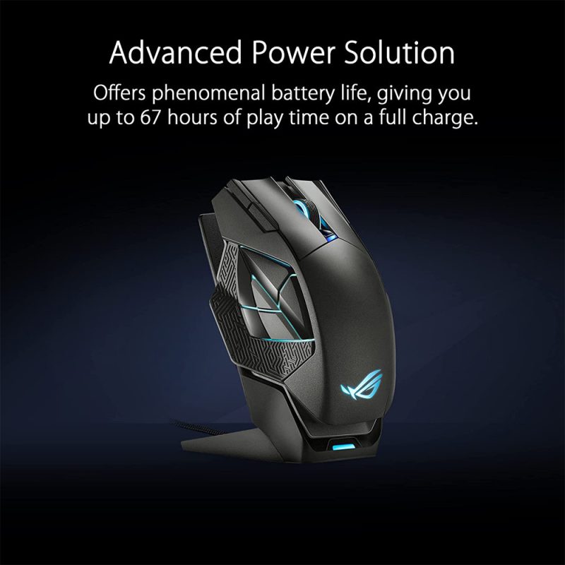 Asus P707 ROG Spatha X 19,000 DPI AuraSync RGB Dual Mode Connectivity Wireless Gaming Mouse