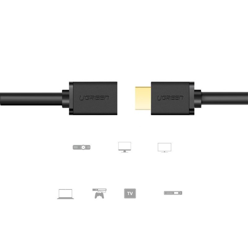 Ugreen (HD107) 10141 4K 3D HDMI Male to Female Extension Cable (1M)