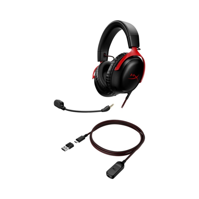 HyperX Cloud III DTS X-Spatial Audio Wired Gaming Headset - 727A9AA (Black-Red)
