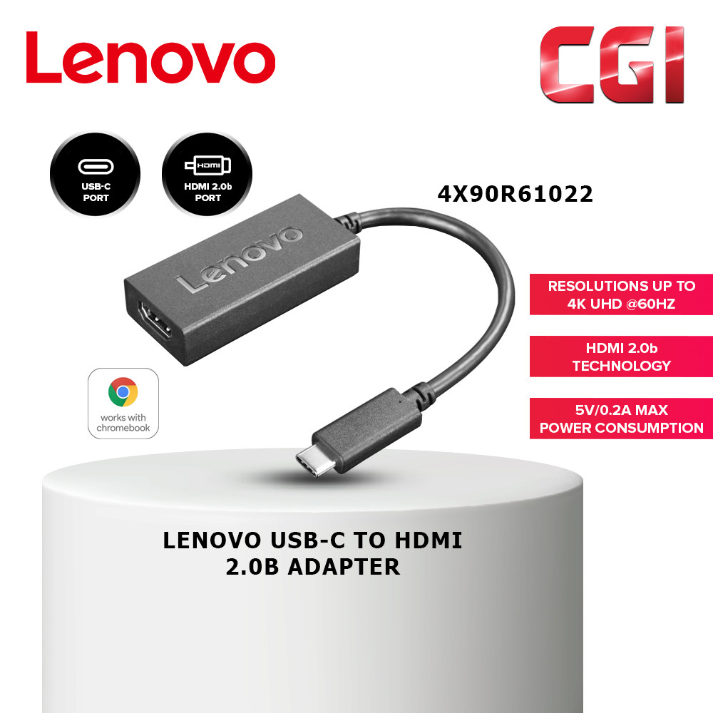 Lenovo USB-C to HDMI 2.0b Adapter - 4X90R61022