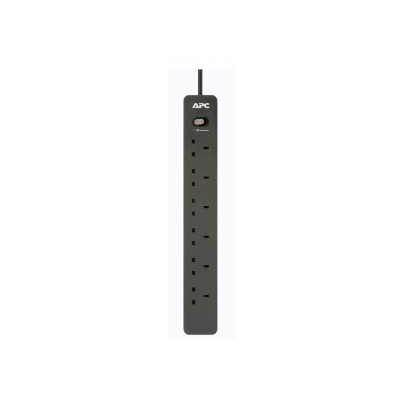 APC SurgeArrest Essential 2 Metre 250V 6 Outlets Surge Protector - PME6B-UK