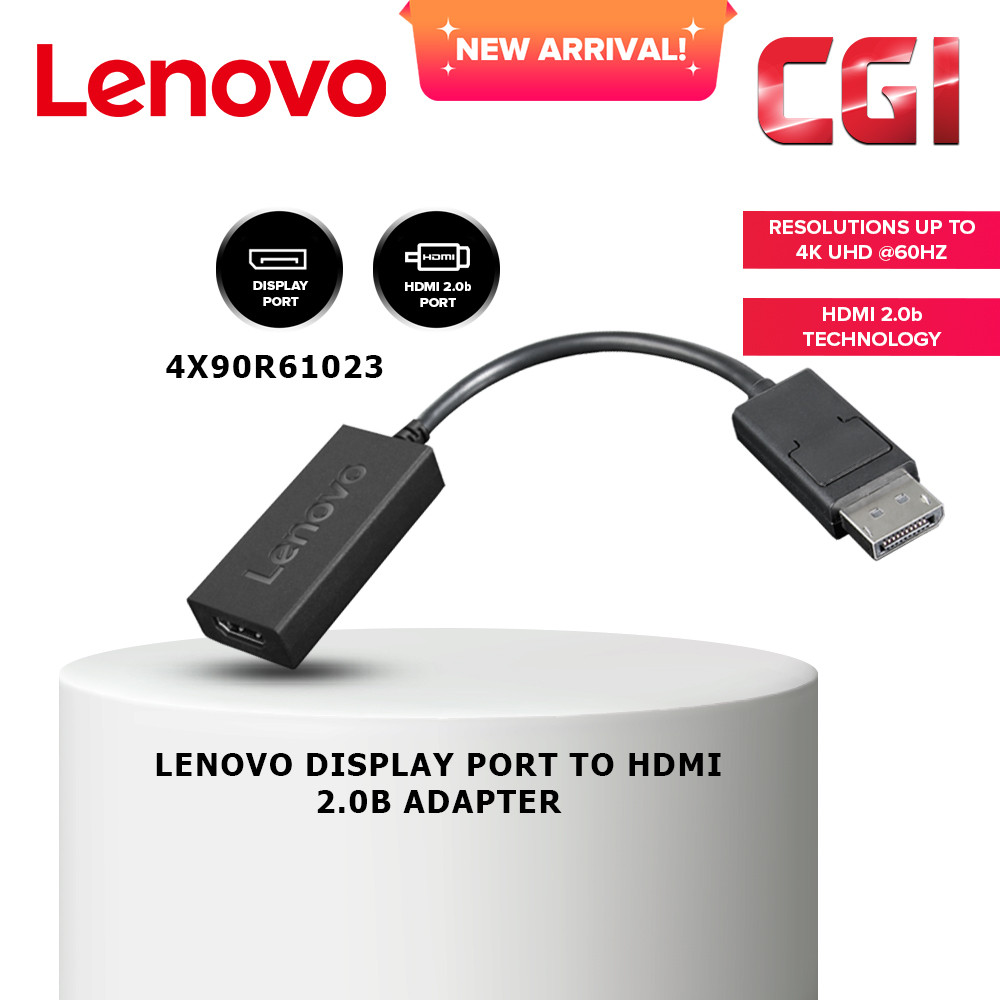 Lenovo Display Port To HDMI 2.0B Adapter 4X90R61023