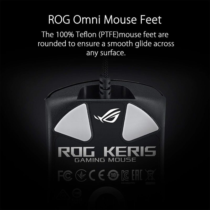 Asus P509 ROG Keris 16,000 DPI Lightweight Paracord Aura Sync FPS Wired Gaming Mouse