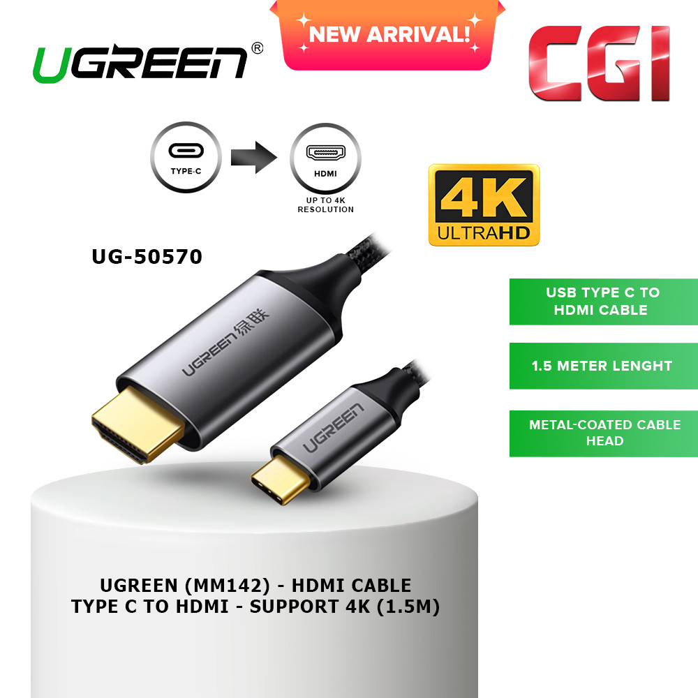 Ugreen (MM142) 50570 4K Type C to HDMI Cable (1.5M)