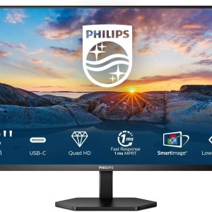 Philips 31.5" 32E1N3600LA VA QHD 75Hz 1ms AMD Freesync 1ms Build-In Speaker USB-C Multi Purpose Monitor