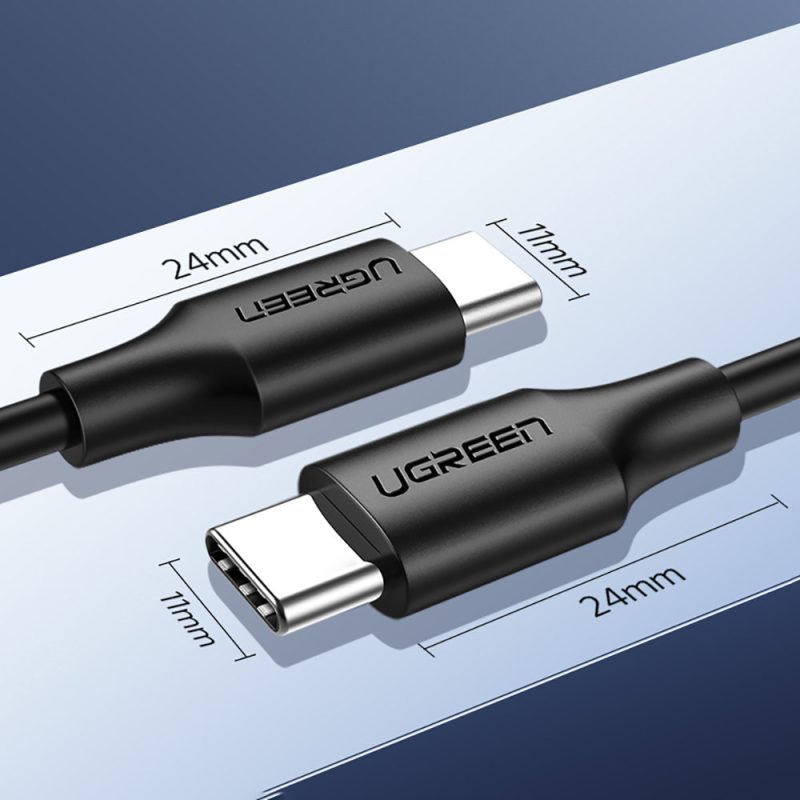 Ugreen (US286) 50998 Type C to Type C Nickel Plating Cable (1.5M) - Black