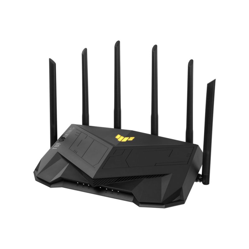 Asus TUF Gaming AX6000 Dual Band WiFi 6 Aura RGB Lighting AiProtection Pro Aimesh Extendable Gaming Router - TUF-AX6000
