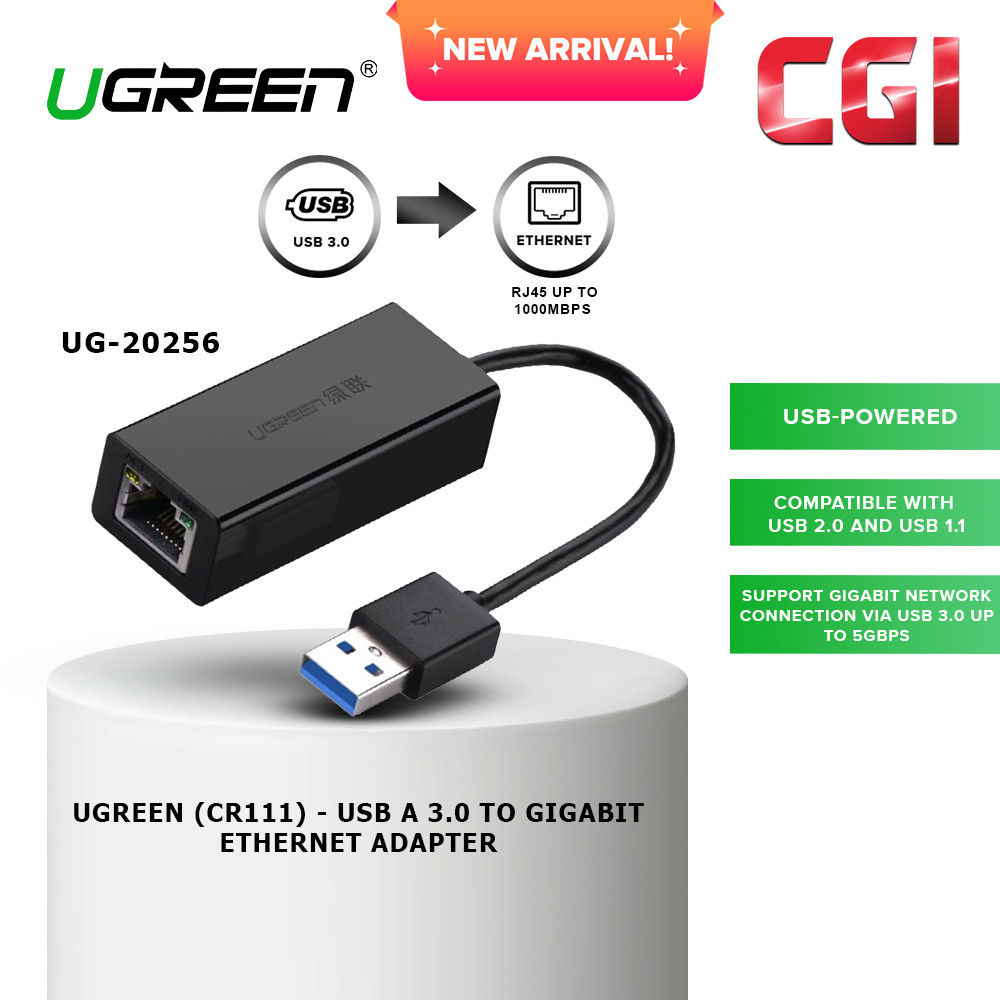 Ugreen (CR111) 20256 USB A 3.0 to Gigabit Ethernet Adapter