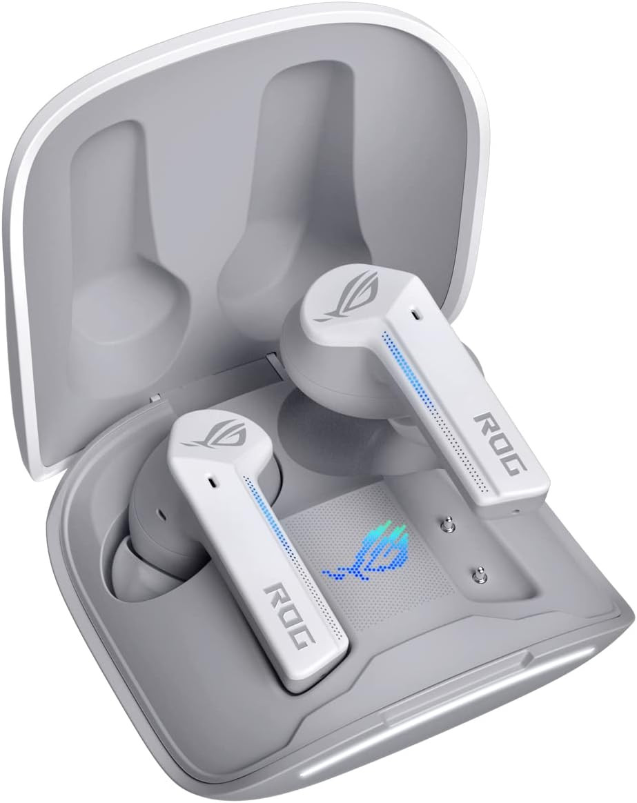 Asus ROG Cetra True Wireless Gaming Headphone with Wireless Charging Case - Moonlight White