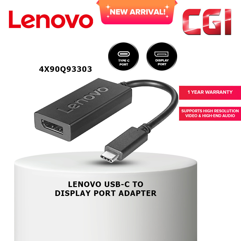 Lenovo USB-C To Display Port Adapter 4X90Q93303