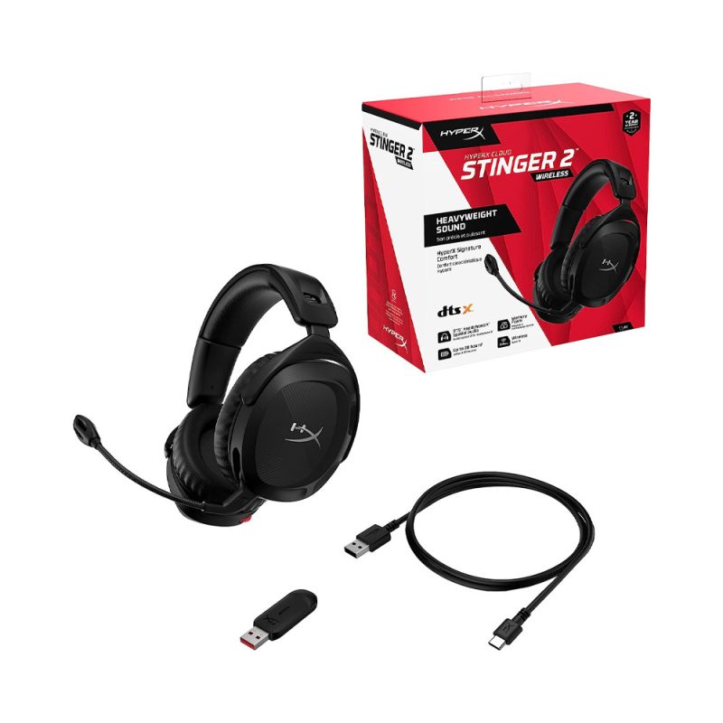 HyperX Cloud Stinger 2 2.4GHz Wireless DTS Spatial Audio Gaming Headset - 676A2AA