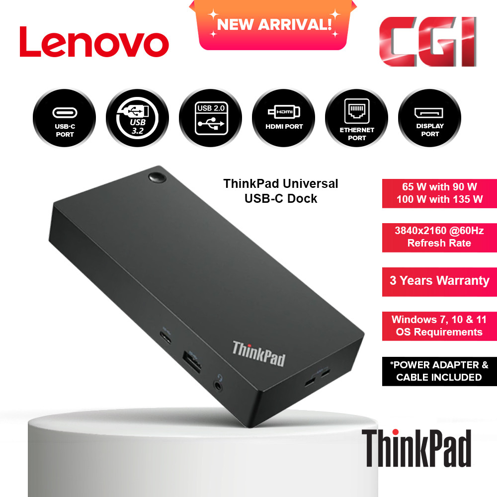 Lenovo ThinkPad 90W Universal USB-C Dock - 40AY0090UK