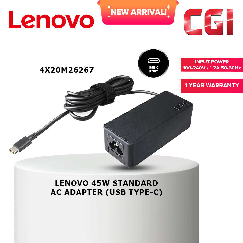 Lenovo 45W Standard USB Type-C AC Adapter - 4X20M26267