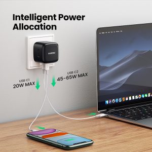 UGREEN (CD216) 70868 PD 65W USB C 2 Ports Gan Tech Charger - Black