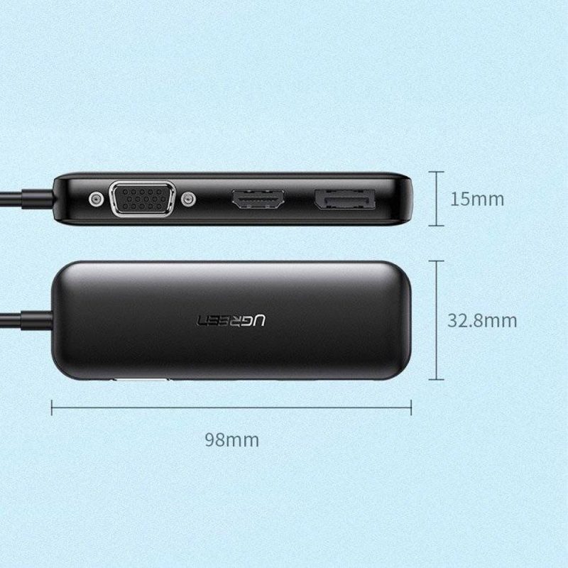 Ugreen (CM260) 60568 3-in-1 USB-C to Multifunction (HDMI+VGA+DP)