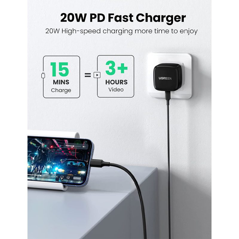 Ugreen (CD137) 50339 USB-C 20W PD Charger -  Black