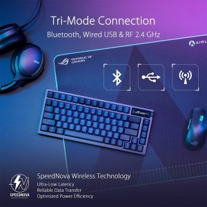 Asus M701 ROG Azoth OLED Display SpeedNova NX Mechanical Gaming Keyboard - Brown Switch