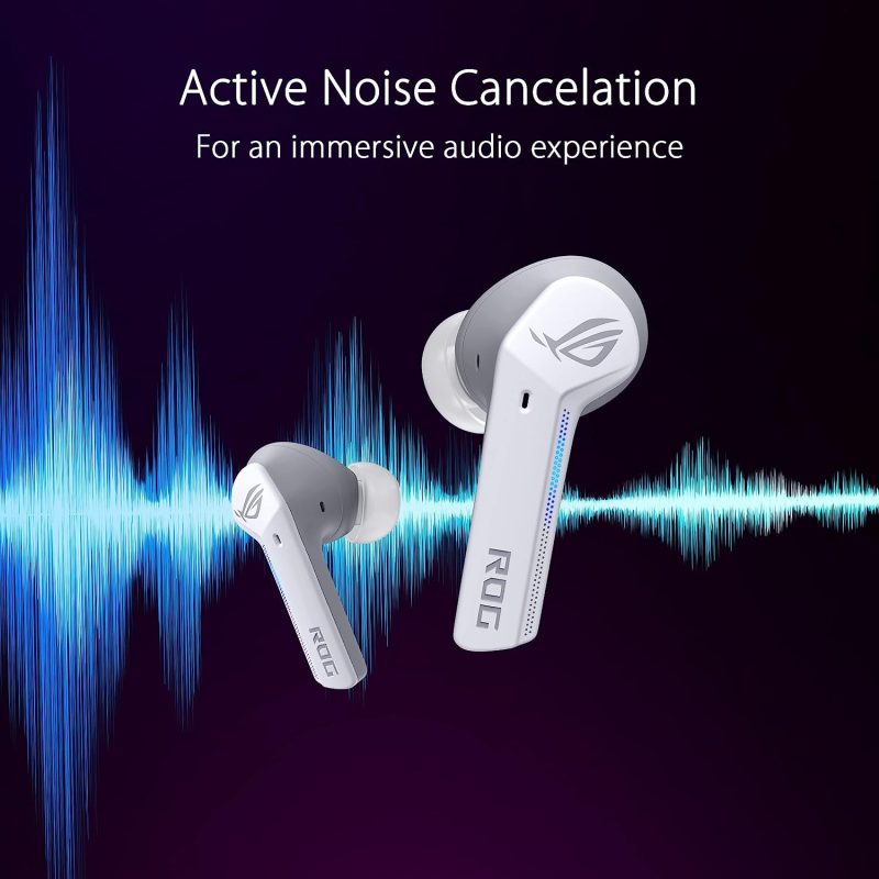 Asus ROG Cetra True Wireless Gaming Headphone with Wireless Charging Case - Moonlight White