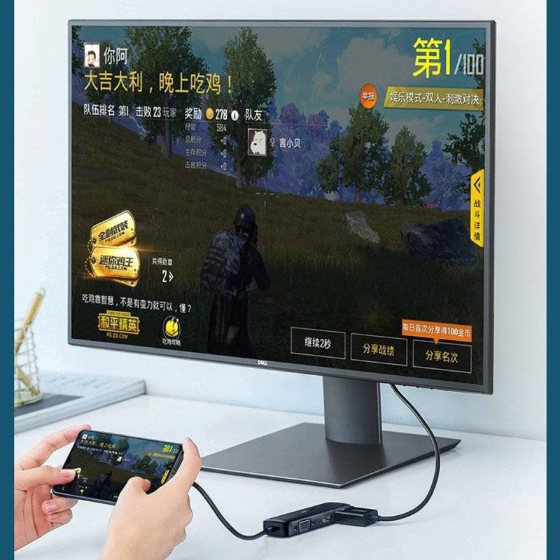 Ugreen (CM260) 60568 3-in-1 USB-C to Multifunction (HDMI+VGA+DP)