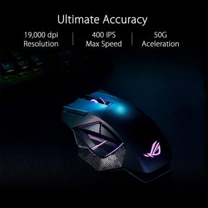 Asus P707 ROG Spatha X 19,000 DPI AuraSync RGB Dual Mode Connectivity Wireless Gaming Mouse