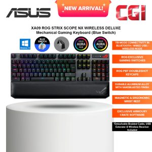 Asus XA09 ROG Strix Scope NX Wireless Deluxe Gaming Mechanical Keyboard - Blue Switch