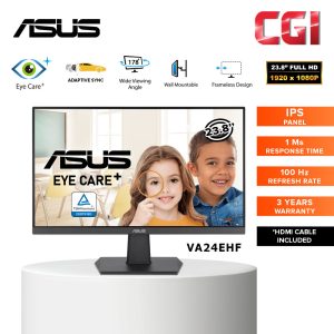 Asus 23.8" VA24EHF IPS FHD 100Hz 1ms Adaptive Sync Frameless Eye Care Gaming Monitor