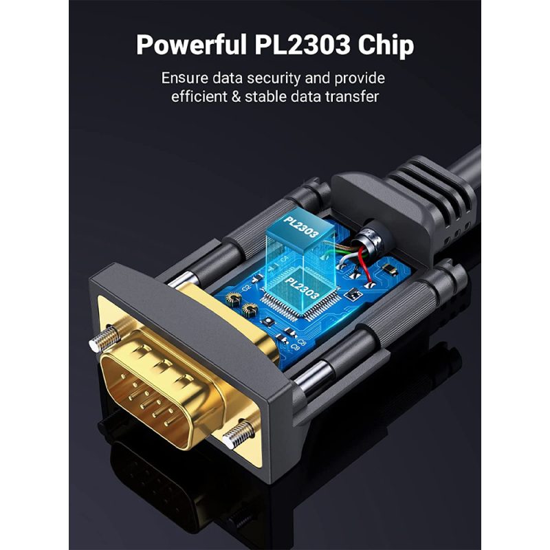 Ugreen (CR104) 20222 USB to DB9 RS-232 Adapter Cable (2M)