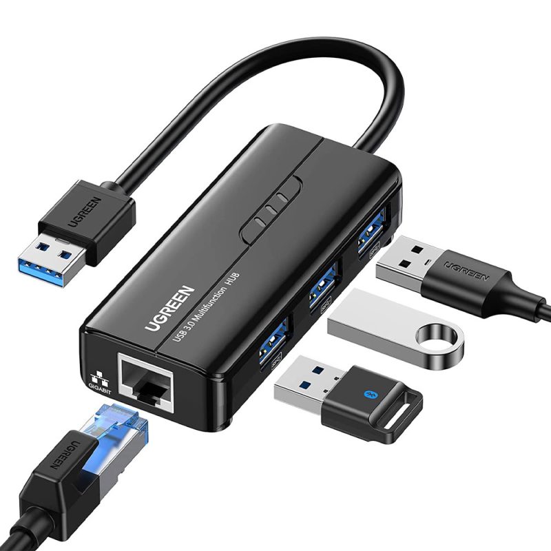 Ugreen 20265 USB 2.0 Hub with Gigabit Ethernet Adapter