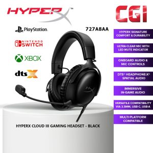 HyperX Cloud III DTS X-Spatial Audio Wired Gaming Headset - 727A8AA (Black)