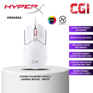 HyperX Pulsefire Haste 2 Ultra-lightweight Wired Gaming Mouse - White (6N0A8AA)