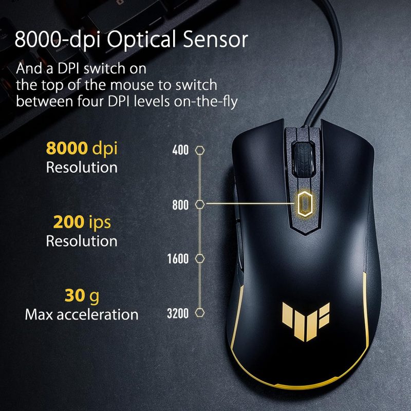 Asus TUF Gaming M3 Gen II P309 8000 DPI Wired Gaming Mouse