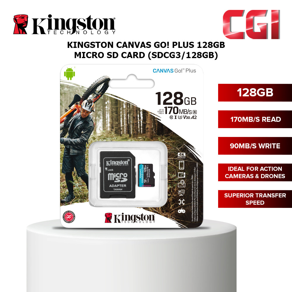 Kingston Canvas Go Plus 128GB Micro SD Card - SDCG3/128GB