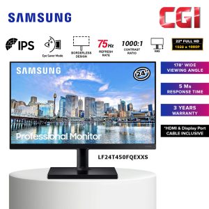 Samsung 24" LF24T450FQEXXS 5ms 75Hz IPS Freesync Professional Monitor