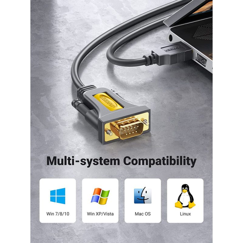 Ugreen (CR104) 20210 USB to DB9 RS-232 Adapter Cable (1M)