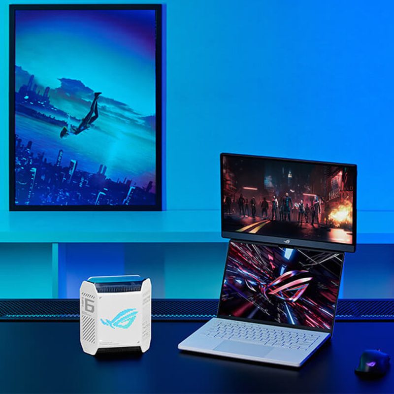 Asus ROG Rapture GT6 AX10000 Wifi 6 Gaming Mesh System Router - Moonlight White