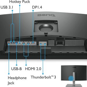 BenQ 27" PD2725U AQCOLOR 4K UHD IPS 60Hz 5ms 100% sRGB 95% P3 DisplayHDR400 HDR10 Thunderbolt 3 Ergonomic Designer Monitor